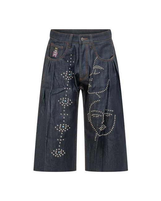 Kidsuper Blue Denim Shorts for men