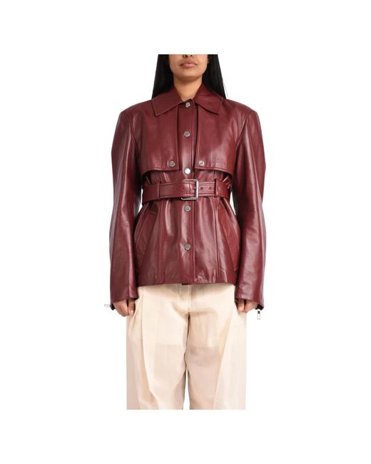 Sportmax Red Leather Jackets