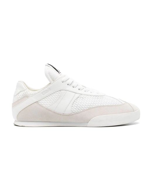 CHLOÉ 26S WEDGE SOLE SNEAKERS IN BLACK CALFSKIN