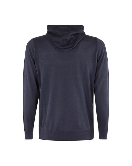 FILIPPO DE LAURENTIIS Cashmere hoodie mit reißverschluss in Blue für Herren