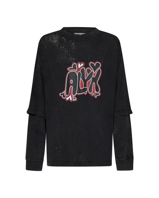 1017 ALYX 9SM Black Round-Neck Knitwear for men