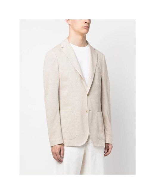 Eleventy Linnen Blazer in het Natural voor heren