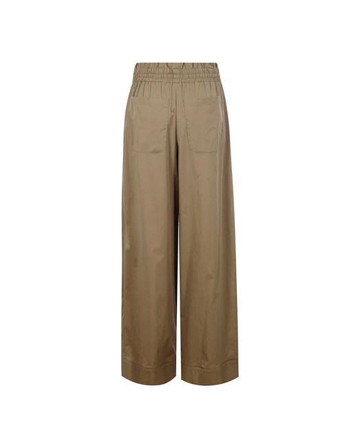 Wide Trousers PT Torino de color Natural