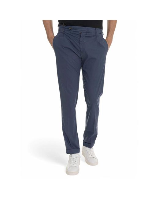 BERWICK 1707 Blue Chinos for men