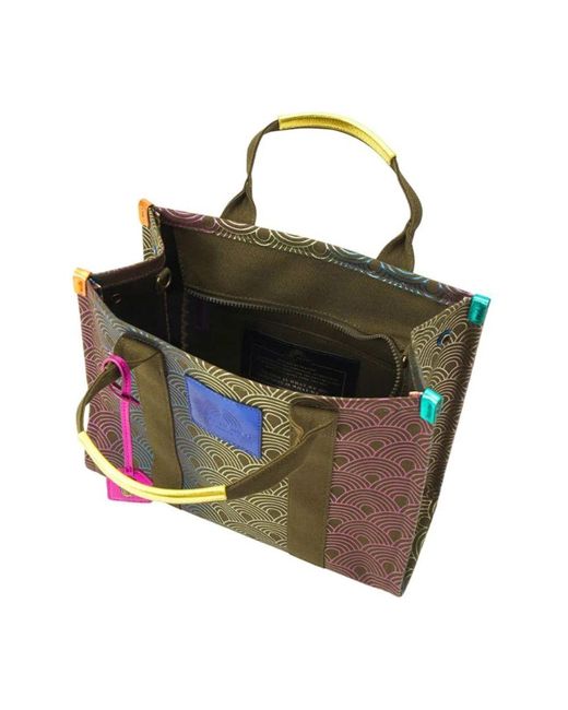 Kurt Geiger Green Grüne textil einkaufstasche