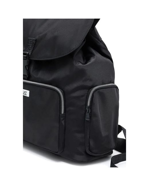 EA7 Black Backpacks for men