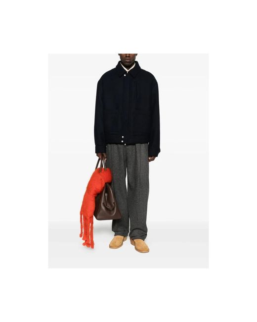 Dries Van Noten Blue Light Jackets for men