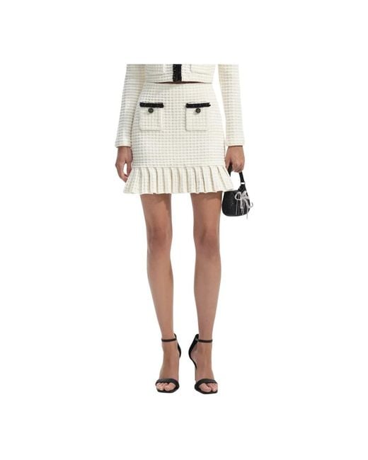 Self-Portrait Short Skirts in het White