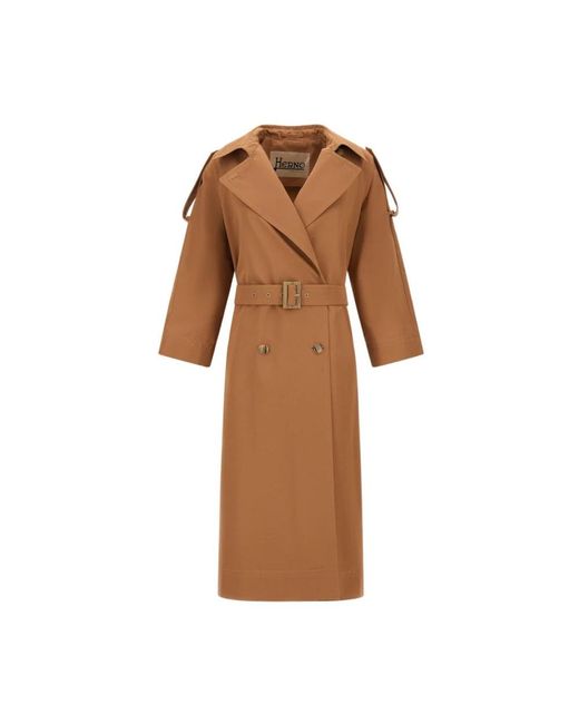 Herno Brown Trench Coats