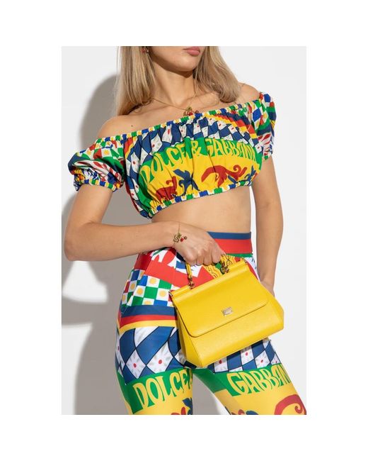 Dolce & Gabbana Yellow Handbags