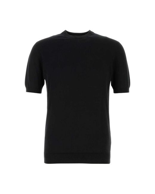 Fedeli Black Round-Neck Knitwear for men