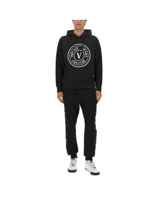 Versace Jeans Couture Black Hoodies for men