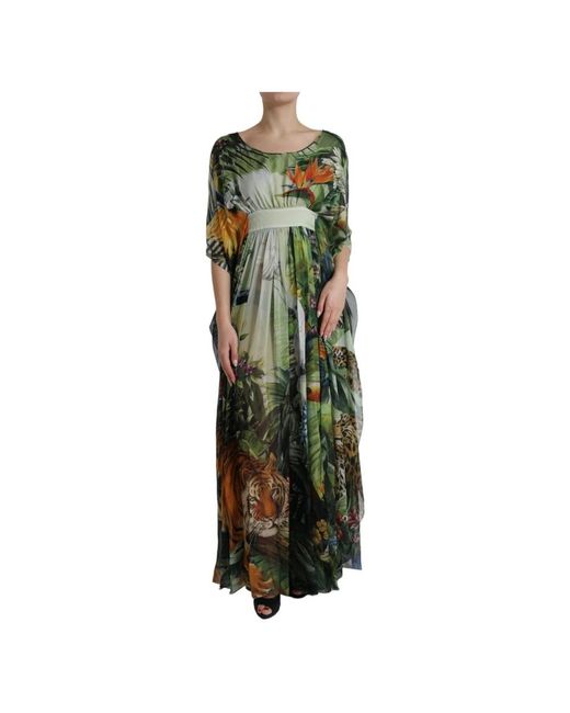Dolce & Gabbana Green Maxi Dresses