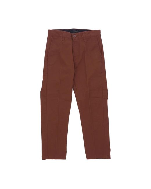 Obey Brown Straight Trousers for men