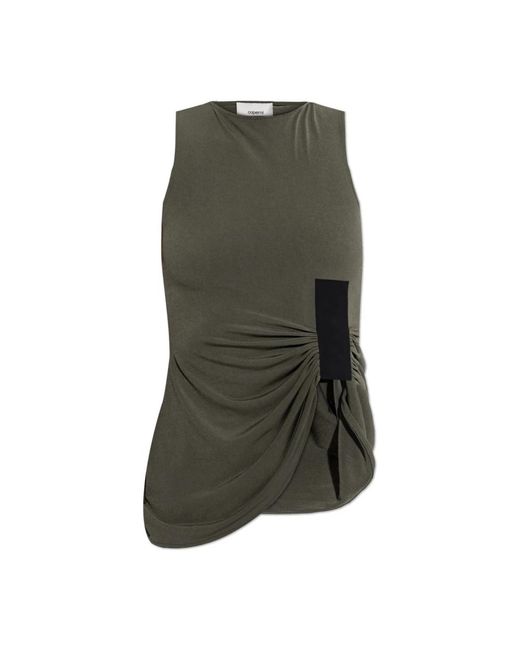 Coperni Tops ,Groen ,Asymmetrische Top Met Cut in het Green