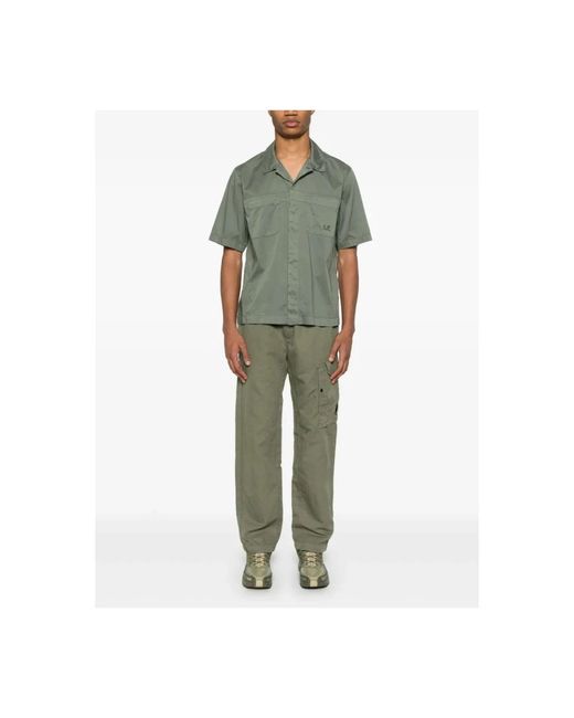 C P Company Short Sleeve Shirts in het Green voor heren