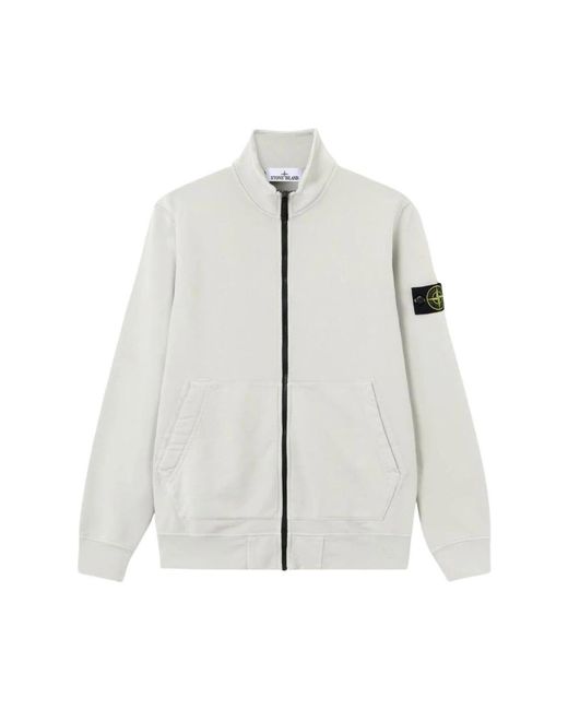 Stone Island White Zip-Throughs for men