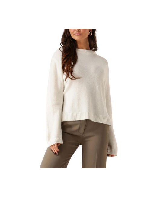 Modström Gray Ecru O-Neck Pullover