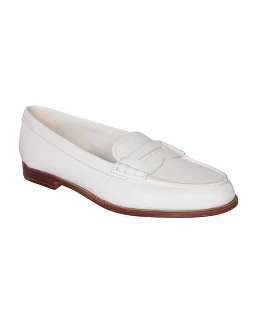 Church's White Nude Deer Skin Loafers For Ss24