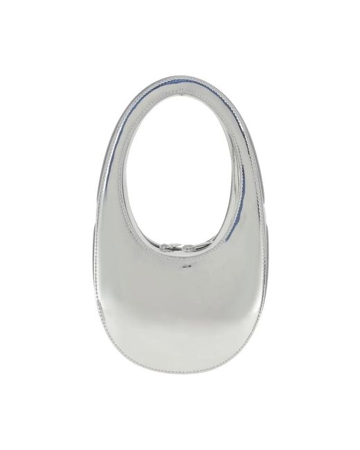 Coperni Gray Metallische Leder Mini Schultertasche