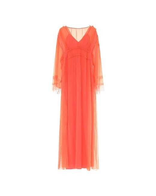 Maxi Dresses Alberta Ferretti de color Red