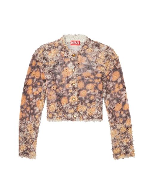 DIESEL Linnea Maglia Cropped Cardigan in het White