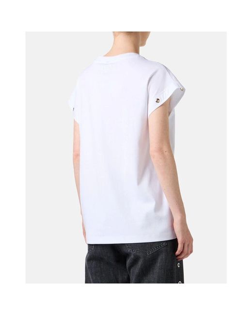 Iceberg White Weißes t-shirt aus gots-zertifiziertem interlock-stoff