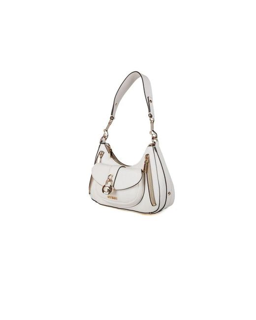 Guess White Shoulder Bags