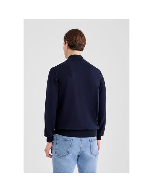 FILIPPO DE LAURENTIIS Blue Zip-Throughs for men
