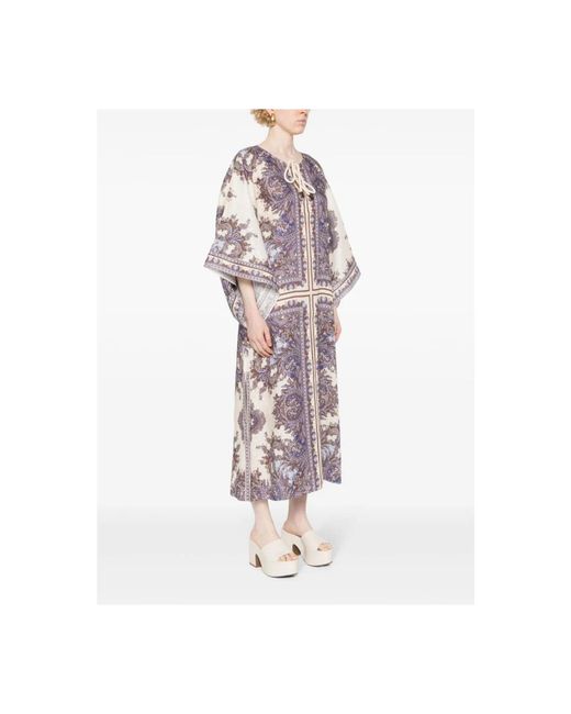 Zimmermann Kleedjes ,Veelkleurig ,Linnen Paarse Jurk Voor in het Purple