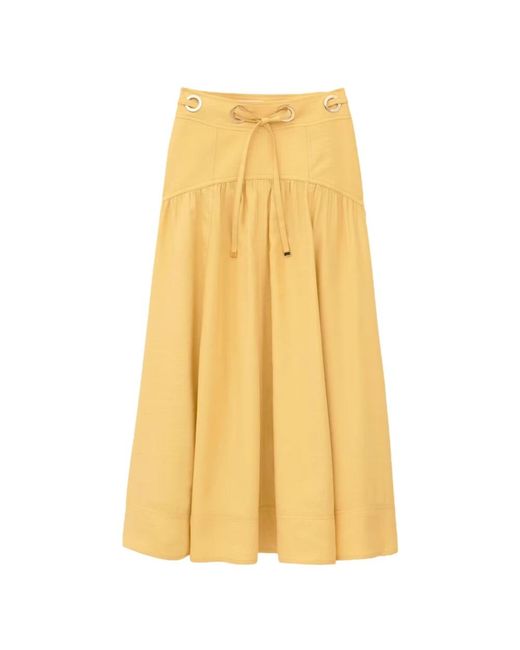 Ba&sh Yellow Donia Midi Rock
