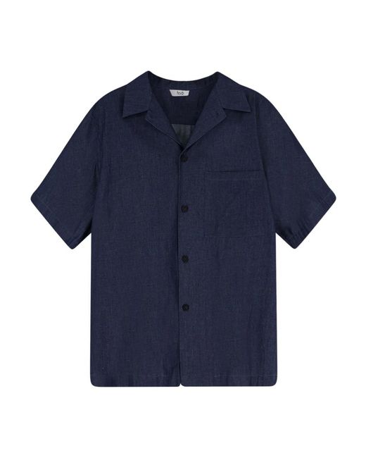 Hevò Blue Short Sleeve Shirts for men