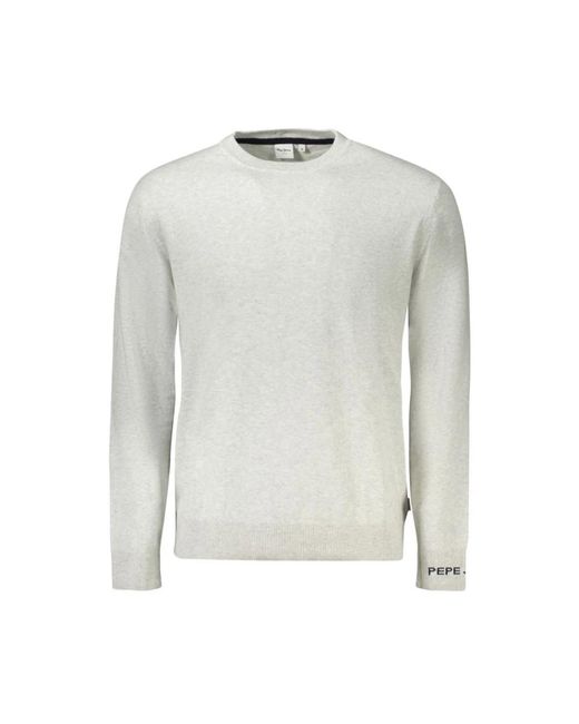 Pepe Jeans Gray Round-Neck Knitwear for men