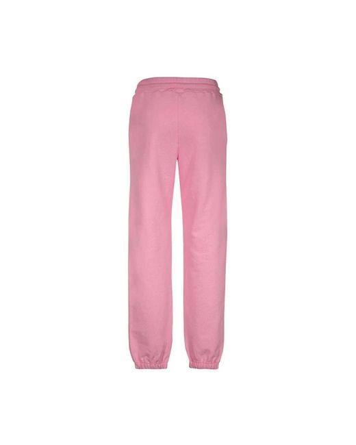 MSGM Broeken ,Roze ,Katoen Cotton Logo Trainingsbroeken in het Pink