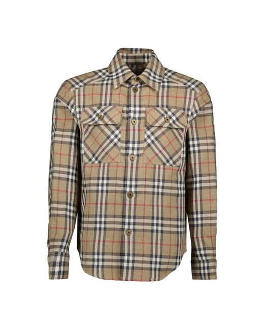 Casual Shirts di Burberry in Gray da Uomo