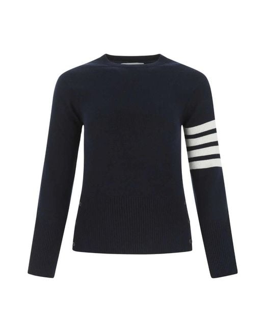 Thom Browne Blue Round-Neck Knitwear