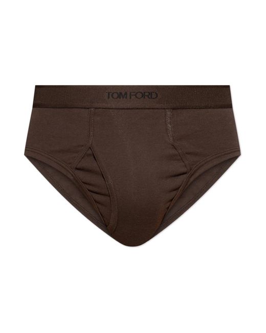 Tom Ford Slips Met Logo in het Brown voor heren