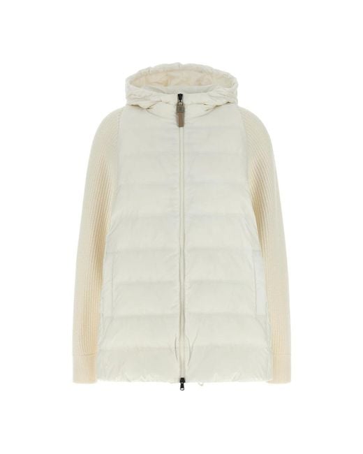 Brunello Cucinelli White Winter Jackets