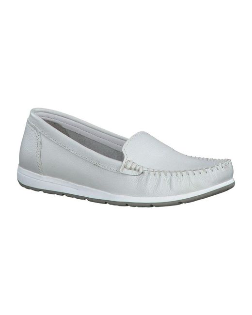 Marco Tozzi White Loafers
