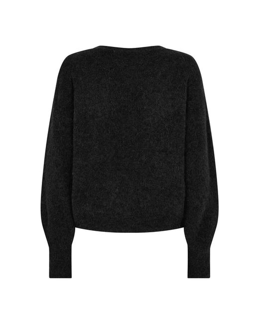 Mos Mosh Truien & Vesten ,Zwart ,Wol Zwarte V-Hals Gebreide Vest in het Black