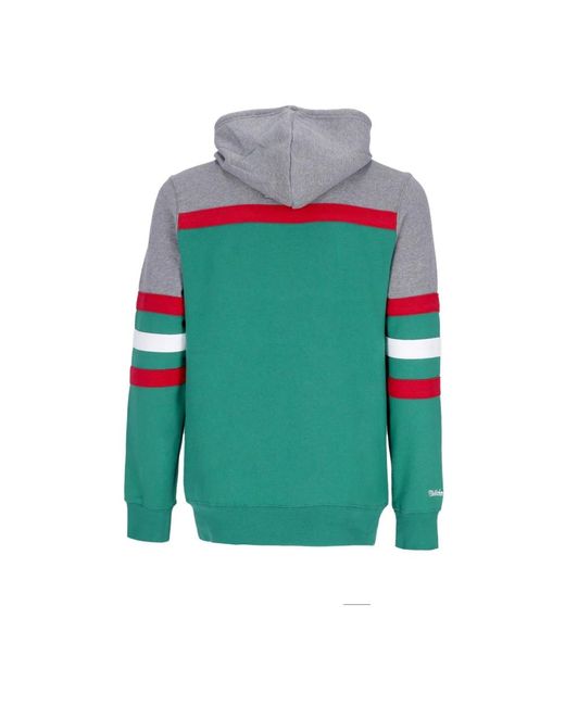Mitchell & Ness Hoodies & Sweatvesten ,Veelkleurig ,Katoen Nba Headcoach Hoodie Hardwood Classics in het Blue voor heren