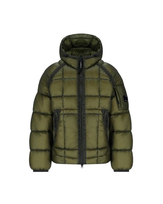 C P Company D.D. Shell Hooded Down Puffer Jacket in het Green voor heren
