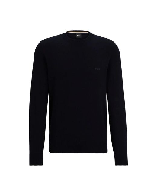 HUGO Blue Round-Neck Knitwear for men