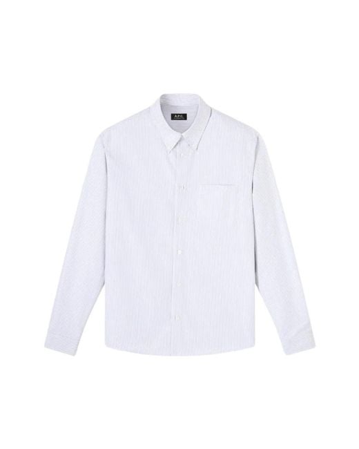 A.P.C. White Casual Shirts for men