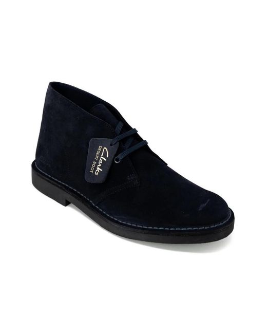 Clarks Black Lace-Up Boots for men
