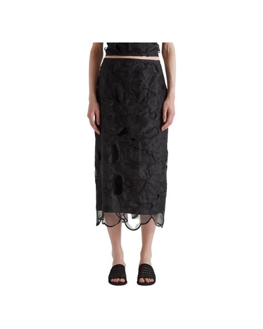 MEIMEIJ Black Midi Skirts