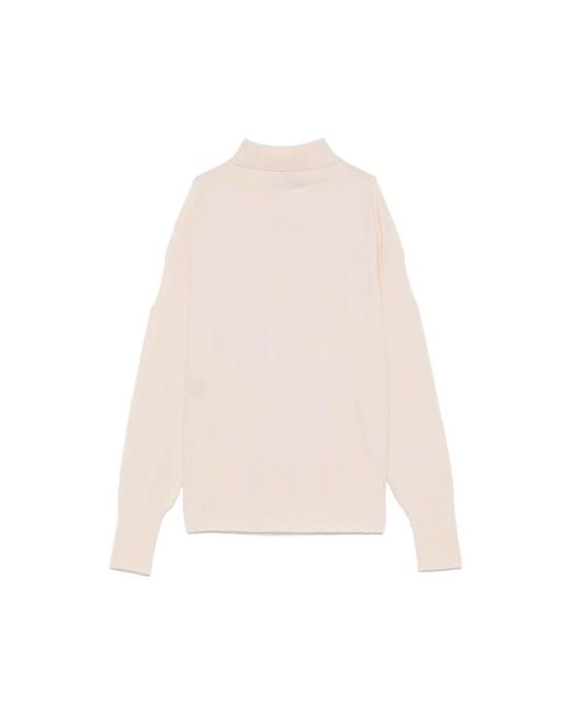 D.exterior Truien & Vesten ,Wol Roomwit Gebreide Turtleneck Sweater in het Natural