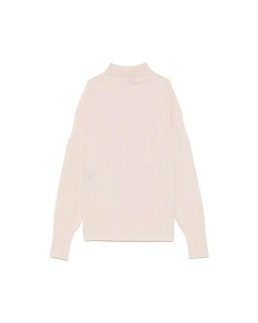 D.exterior Truien & Vesten ,Wol Roomwit Gebreide Turtleneck Sweater in het Natural