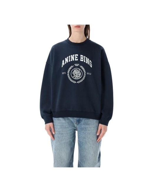 Anine Bing Blue Sweatshirts