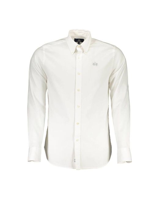 La Martina White Casual Shirts for men